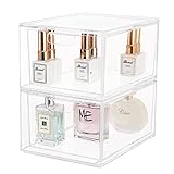 Yieach 2 Pack Stackable Makeup Organizer Storage