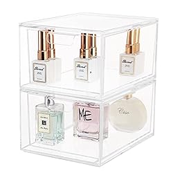 Yieach 2 Pack Stackable Makeup Organizer Storage