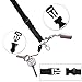 YOUOWO 2 Pack Black Neck Office Quick Release Lanyards and Small Black Adjustable Wrist Lanyard with Horizontal ID Badge Holder PU Leather,with Clips