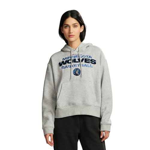 GAME 7 x NBA Officially Licensed Women's Cropped Long Sleeve Fleece Hoodie - Pu…
