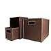 Wrapables London Leather Storage Totes (Set of 3)