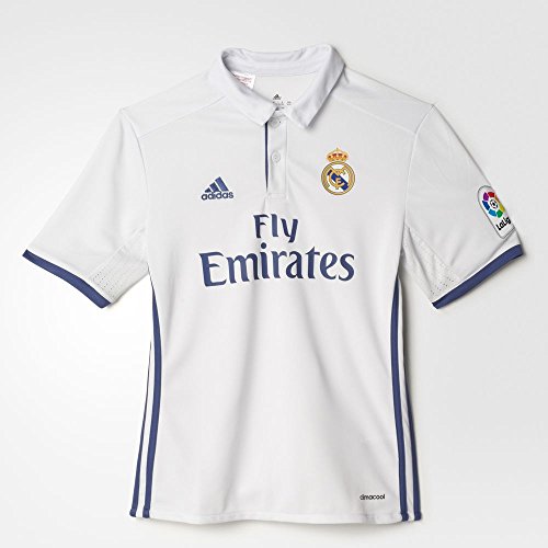 Adidas SOCCER Real Madrid Youth jersey, Medium, White/Purple