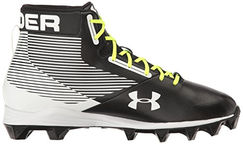 Under Armour Men's Hammer Mid RM Football Shoe, Black (011)/White, 6.5 Under Armour Men's Hammer Mid RM Football Shoe, Black (011)/White, 6.5