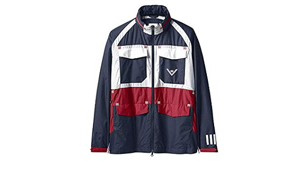 adidas originals x white mountaineering mens hooded track top collegiate navy
