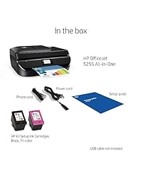 Impresora todo en uno inalámbrica HP OfficeJet 5255, tinta instantánea preparada (M2U75A)