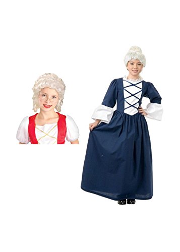 Martha Washington Girls Costume And Wig