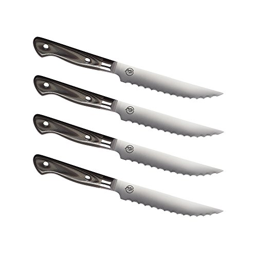 Ergo Chef 4045 Michael Symon Serrated Steak Knife Set G10 Handle, 4-Piece