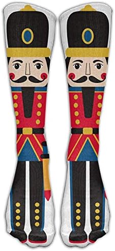 CrownLiny Soldier Figurine Nutcracker Girls Comfortable 19 Inches Long Socks Patterned School Knee Socks