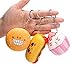 WATINC 20 Pcs Kawaii Colorful Food and Animals Set Key Chain Mini Soft Donut Squishy Cream Scented Stress Relif Toy, Party Supplies Decorative Props Gift Hand Toy for Kids