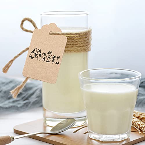 Starrky Brown Kraft Paper Gift Tags, 150PCS Gift Wrap Tags Editable Blank Gift Labels for Christmas Wedding Birthday Thanksgiving Gift