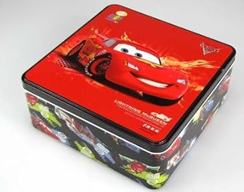 Disney Cars 2 caja de 20 x 8,2 cm cuadrada con diseño de Rayo McQueen: Amazon.es: Hogar
