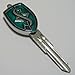 Rotary13B1 Silvia Key Blank - Green Enamel with Chrome Details - Door/Ignition Key