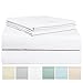 Pizuna Cotton Twin Xl Sheets Set White, 400 Thread Count 100% Long Staple Combed Sateen Cooling Sheets Cotton, 15 Inch Deep Pocket Twin Xl Sheet (White Bedding CottonSheet)