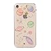 CMEKA Slim Fit iPhone 8 Case Bling Glitter Sparkle Space Planet Stars Moon Embedded Slippy Ultra Thin Flexible Soft TPU Protecive Phone Case Cover Compatible with Apple iPhone 7/8 (Clear)