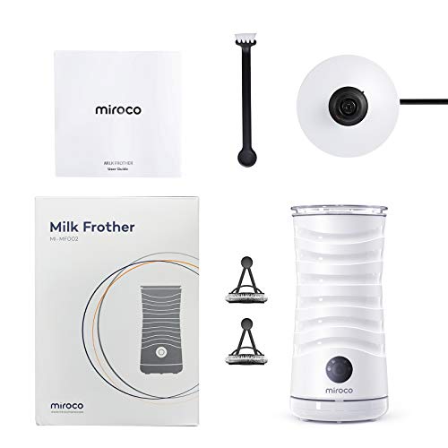 Milk Frother Miroco Electric Milk Steamer Automatic Soft Foam Maker Cold Hot Milk Warmer Silent