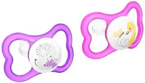 MAM Air Orthodontic Pacifier, Girl, 6+ Months, 2-Count