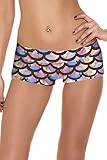 COCOLEGGINGS Womens 3D Digital Printed Stretch Workout Yoga Jogging Shorts