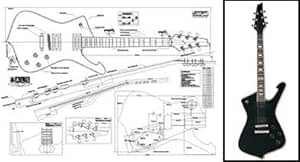 Amazon Com Plan Of Ibanez Iceman Electric Guitar Full Scale Print Musical Instruments