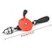 Skelang Hand Drill 1/4-Inch Capacity Powerful and Speedy Manual Hand Drill With Finely Cast Steel Double Pinions Design, 3 Jaw Chucks and ABS Anti Slip Handle
