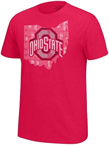 Ohio State Buckeyes Men's Big &amp; Tall Staple Distressed Logo T-Shirt Red