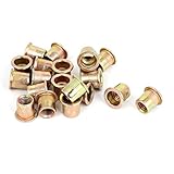 uxcell 20 Pcs M8x1.25mm Flat Head Blind Rivet Nuts Insert Nutserts 12.5mm Length