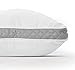 Utopia Bedding Gusseted Quilted Pillow (2-Pack) Premium Quality Bed Pillows - Side Back Sleepers - Grey Gusset - King - 18 x 36 Inches