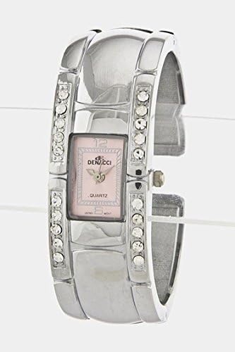Chic Chelsea Crystal Bangle Watch (Silver)