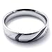 KONOV Mens Womens Heart Stainless Steel Promise Ring 
