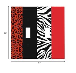 Red Zebra Leopard Cheetah Print 2 Gang Double