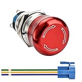 APIELE 19mm Metal Emergency Stop Push Button Swicth