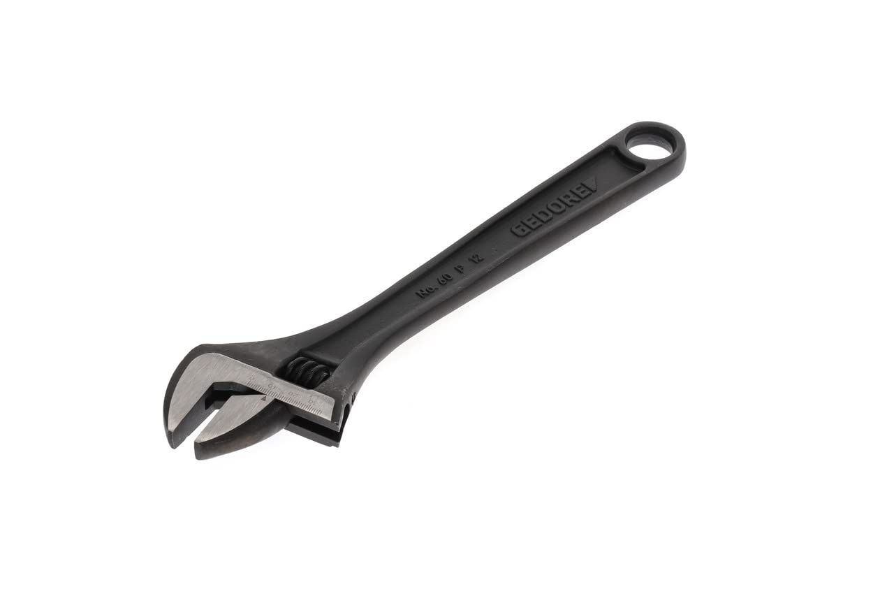 GEDORE Single Open-Ended Adjustable Spanner, AF 36 mm (1 7/16"), Scale, Swedish Pattern, Phosphated, 60 CP 12