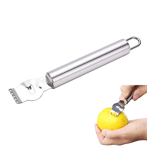 Stainless Steel Lemon Orange Planing Fruit Peeler Planer Lemon Orange Zester Kitchen Gadgets with Channel Knife and Hanging Loop, 2 Set - Thumbnail 2