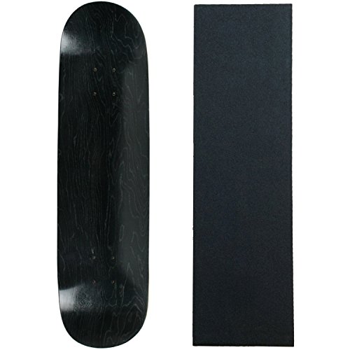 Moose BLANK SKATEBOARD DECK - STAINED BLACK - 8.5" Black Gri