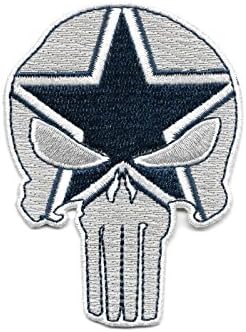 Cowboys Punisher Skull Embroidered Patch - Iron On