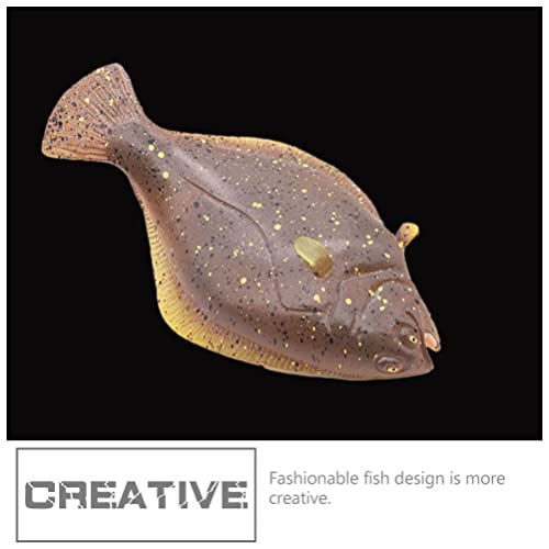 ARTIBETTER European Flounder Sea Animals Figure Plastic Fish Figurines