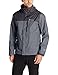 Columbia Men's Pouration Waterproof Rain Jacket, Graphite/Black, Large