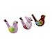 Terra Cotta Bird Water Whistles Warbler Song Ceramic Chirps Baby Bathtime Fantasy Gifts Set of 6 (Light Colours Bird Set of 6)