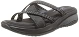 Skechers Cali Women's Promotes-Excellence Platform Sandal,Black/Charcoal,9 M US