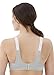Glamorise Women's Double-Layer Custom-Control Sport Bra, White Grey, 42DD