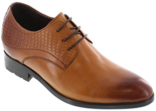 CALTO - A329013 - 3 Inches Taller - Size 9 D US - Height Increasing Elevator Shoes - Light Tan Dress Shoes