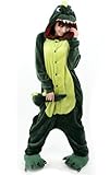 Plush Dinosaur One Piece Pajamas (Green, Medium)