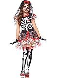 Day of Dead Skeleton Girl Kids Costume