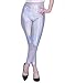 HDE Womens Shiny Leggings Metallic Clubwear Stretch Liquid Wet Look Skinny Pants (Holographic, Large)
