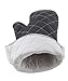 Oven Mitts Flame Retardant Mitts Heat Resistant to 425 °F 15 Inch Kitchen Mitt Black Color 2-Pack