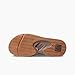 Reef Men's Leather Fanning Sandal, Brown/Brown, 11 M US