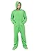 Footed Pajamas - Emerald Green Adult Hoodie Fleece