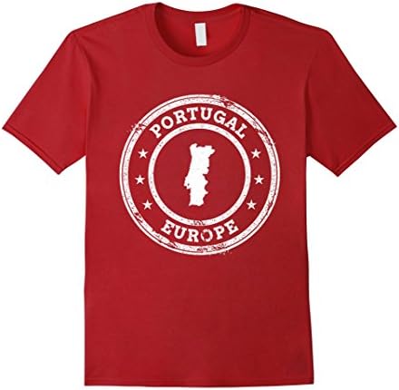 Mens Portugal Passport Visa Stamp Funny T-Shirt 3XL Cranberry