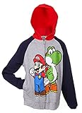 Nintendo Super Mario Boys' Sweatshirt Hoodie 1 Pack Gray/Blue - Medium