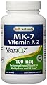 Best Naturals MK-7 Vitamin K2 100 mcg 120 Vcaps