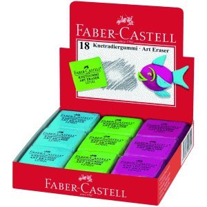 Faber-Castell 127121 mit Radiergummi – Radiergummis, (türkis, Zitrone grün, bordeaux, 3 Stück (S))